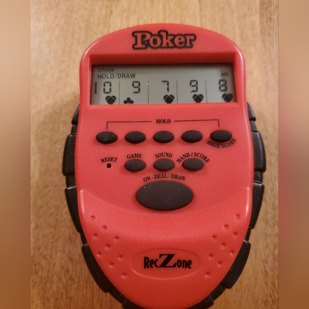 RecZone Poker Handheld Game  (Tested)